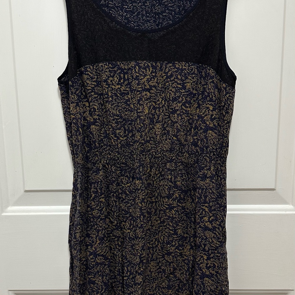 Elegant navy and Gold Dress
